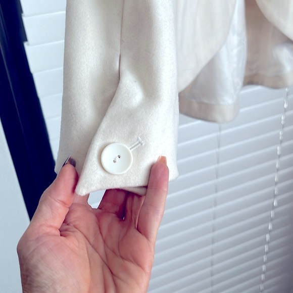 White High-Low Bebe Wool Pea Coat! Pretty!! π€© π₯Όπ - Picture 7 of 12